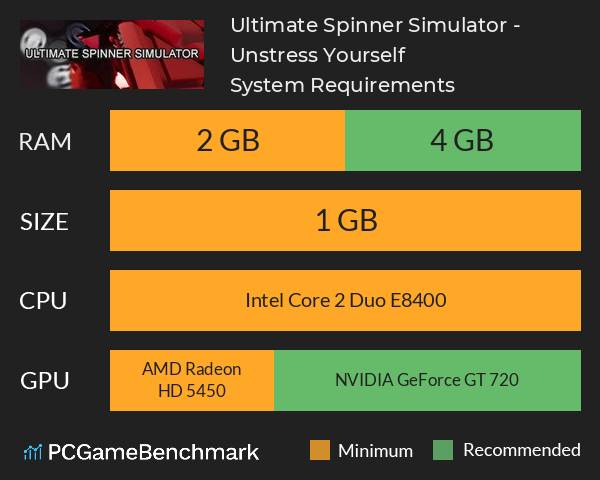 Ultimate Spinner Simulator - Unstress Yourself System Requirements PC Graph - Can I Run Ultimate Spinner Simulator - Unstress Yourself