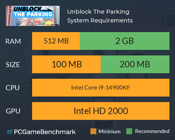 Unblock: The Parking System Requirements PC Graph - Can I Run Unblock: The Parking