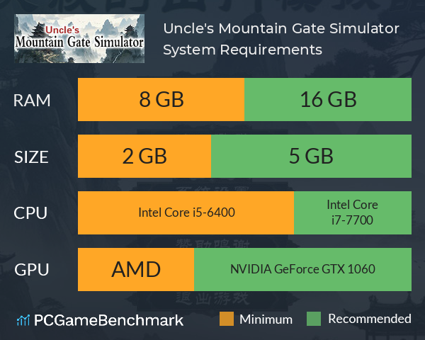Uncle's Mountain Gate Simulator System Requirements PC Graph - Can I Run Uncle's Mountain Gate Simulator Uncle's Mountain Gate Simulator System Requirements PC Graph - Can I Run Uncle's Mountain Gate Simulator