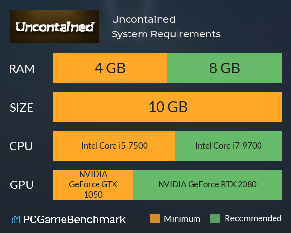 Uncontained System Requirements PC Graph - Can I Run Uncontained Uncontained System Requirements PC Graph - Can I Run Uncontained
