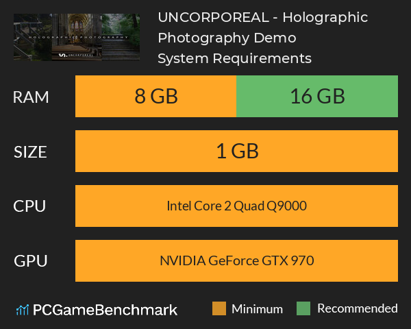 UNCORPOREAL - Holographic Photography Demo System Requirements PC Graph - Can I Run UNCORPOREAL - Holographic Photography Demo UNCORPOREAL - Holographic Photography Demo System Requirements PC Graph - Can I Run UNCORPOREAL - Holographic Photography Demo