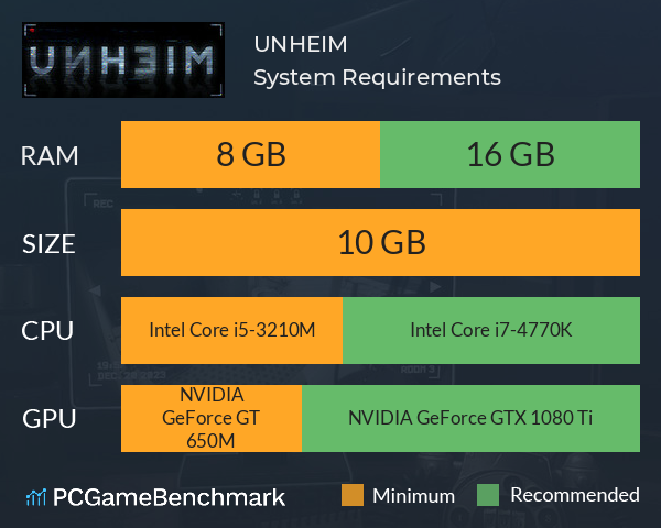 UNHEIM System Requirements PC Graph - Can I Run UNHEIM UNHEIM System Requirements PC Graph - Can I Run UNHEIM