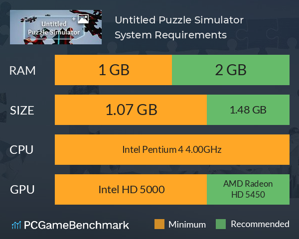 Untitled Puzzle Simulator System Requirements PC Graph - Can I Run Untitled Puzzle Simulator