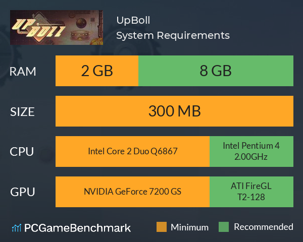 UpBoll System Requirements PC Graph - Can I Run UpBoll