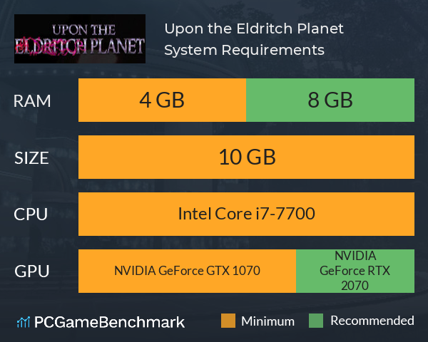 Upon the Eldritch Planet System Requirements PC Graph - Can I Run Upon the Eldritch Planet Upon the Eldritch Planet System Requirements PC Graph - Can I Run Upon the Eldritch Planet