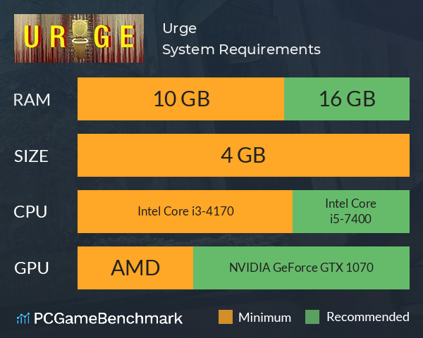 Urge System Requirements PC Graph - Can I Run Urge