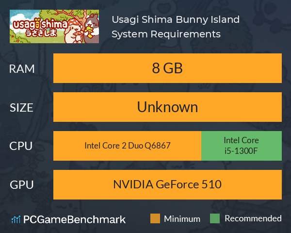 Usagi Shima: Bunny Island System Requirements PC Graph - Can I Run Usagi Shima: Bunny Island Usagi Shima: Bunny Island System Requirements PC Graph - Can I Run Usagi Shima: Bunny Island