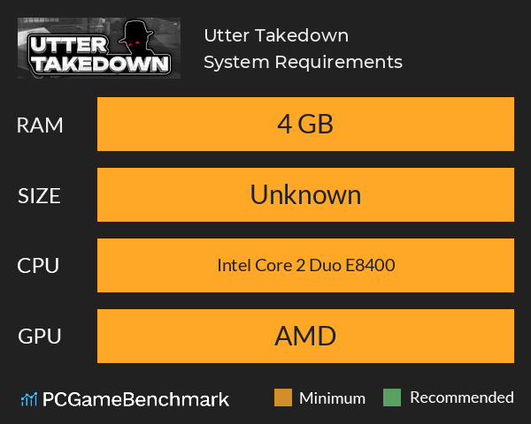 Utter Takedown System Requirements PC Graph - Can I Run Utter Takedown Utter Takedown System Requirements PC Graph - Can I Run Utter Takedown