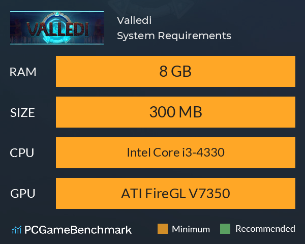 Valledi System Requirements PC Graph - Can I Run Valledi Valledi System Requirements PC Graph - Can I Run Valledi