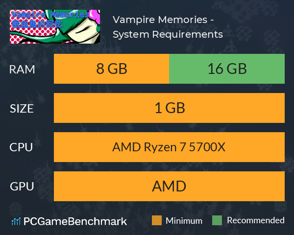 Vampire Memories - 吸血鬼的回忆 System Requirements PC Graph - Can I Run Vampire Memories - 吸血鬼的回忆 Vampire Memories - 吸血鬼的回忆 System Requirements PC Graph - Can I Run Vampire Memories - 吸血鬼的回忆