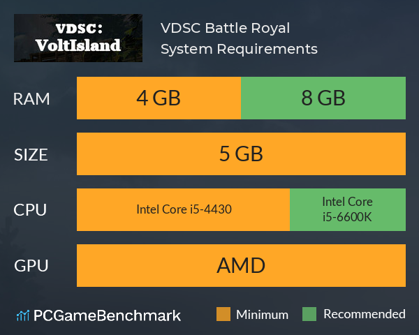VDSC Battle Royal System Requirements PC Graph - Can I Run VDSC Battle Royal VDSC Battle Royal System Requirements PC Graph - Can I Run VDSC Battle Royal