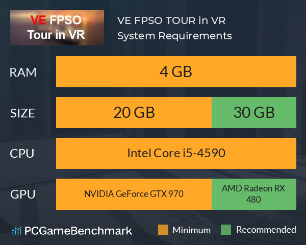 VE FPSO TOUR in VR System Requirements PC Graph - Can I Run VE FPSO TOUR in VR