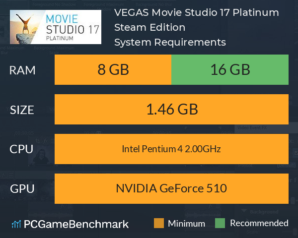 VEGAS Movie Studio 17 Platinum Steam Edition System Requirements PC Graph - Can I Run VEGAS Movie Studio 17 Platinum Steam Edition