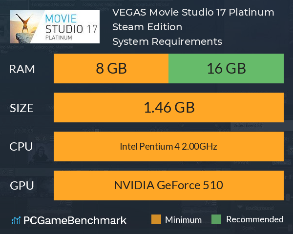 VEGAS Movie Studio 17 Platinum Steam Edition System Requirements PC Graph - Can I Run VEGAS Movie Studio 17 Platinum Steam Edition VEGAS Movie Studio 17 Platinum Steam Edition System Requirements PC Graph - Can I Run VEGAS Movie Studio 17 Platinum Steam Edition