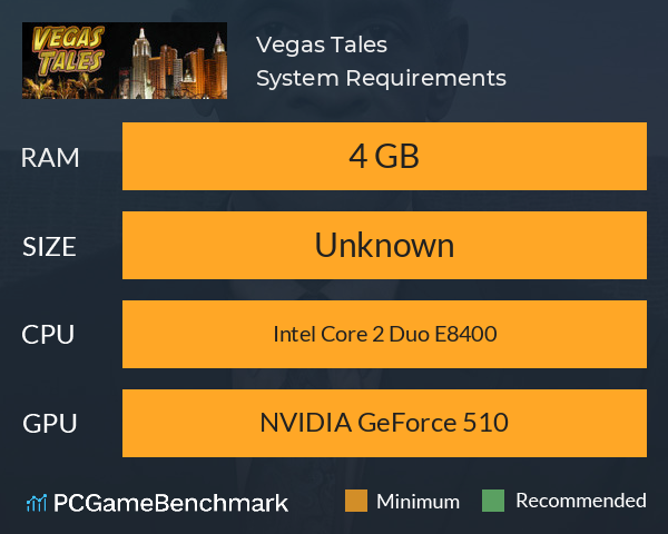 Vegas Tales System Requirements PC Graph - Can I Run Vegas Tales Vegas Tales System Requirements PC Graph - Can I Run Vegas Tales