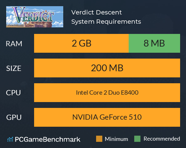 Verdict: Descent System Requirements PC Graph - Can I Run Verdict: Descent