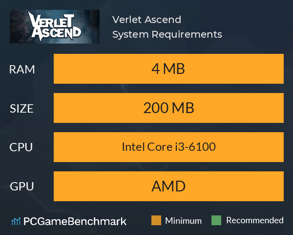 Verlet Ascend System Requirements PC Graph - Can I Run Verlet Ascend Verlet Ascend System Requirements PC Graph - Can I Run Verlet Ascend