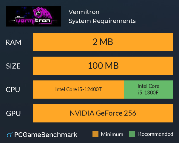 Vermitron System Requirements PC Graph - Can I Run Vermitron