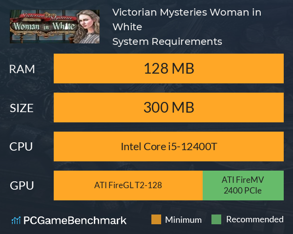 Victorian Mysteries: Woman in White System Requirements PC Graph - Can I Run Victorian Mysteries: Woman in White