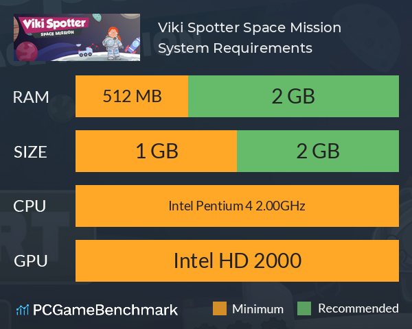 Viki Spotter: Space Mission System Requirements PC Graph - Can I Run Viki Spotter: Space Mission