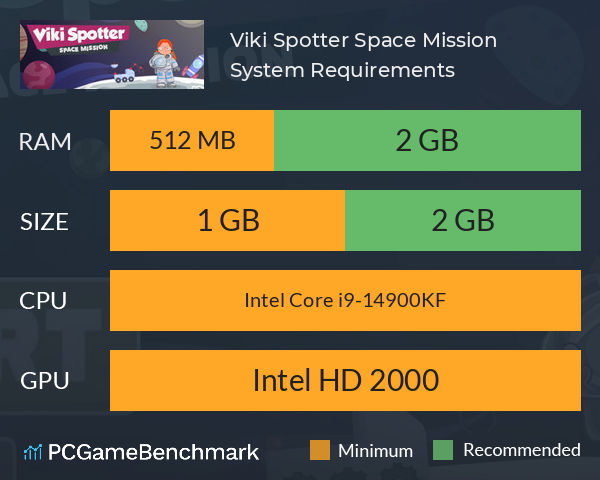 Viki Spotter: Space Mission System Requirements PC Graph - Can I Run Viki Spotter: Space Mission