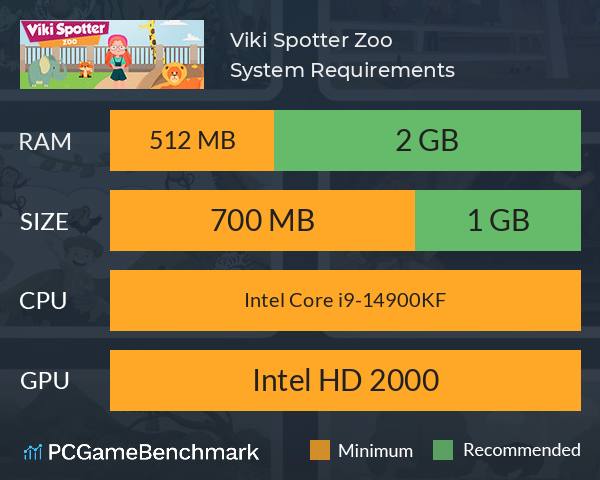 Viki Spotter: Zoo System Requirements PC Graph - Can I Run Viki Spotter: Zoo Viki Spotter: Zoo System Requirements PC Graph - Can I Run Viki Spotter: Zoo