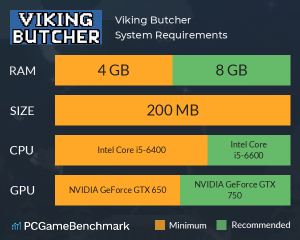 Viking Butcher System Requirements PC Graph - Can I Run Viking Butcher Viking Butcher System Requirements PC Graph - Can I Run Viking Butcher