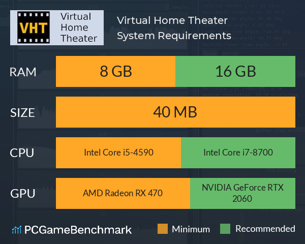 Virtual Home Theater System Requirements PC Graph - Can I Run Virtual Home Theater