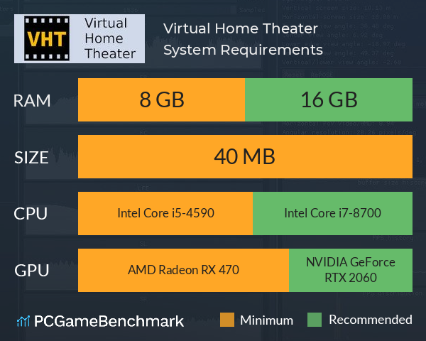 Virtual Home Theater System Requirements PC Graph - Can I Run Virtual Home Theater