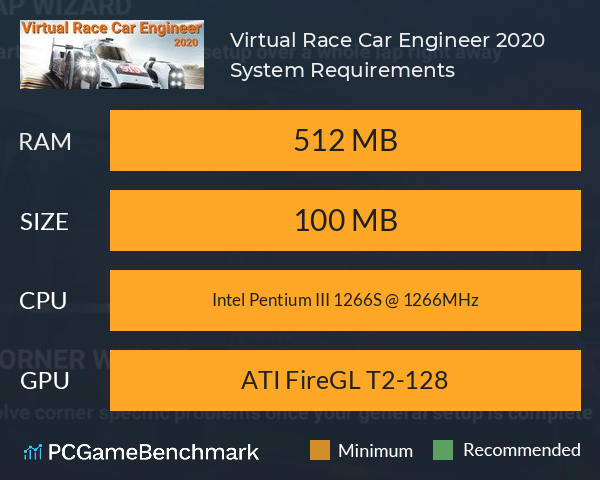 Virtual Race Car Engineer 2020 System Requirements PC Graph - Can I Run Virtual Race Car Engineer 2020 Virtual Race Car Engineer 2020 System Requirements PC Graph - Can I Run Virtual Race Car Engineer 2020
