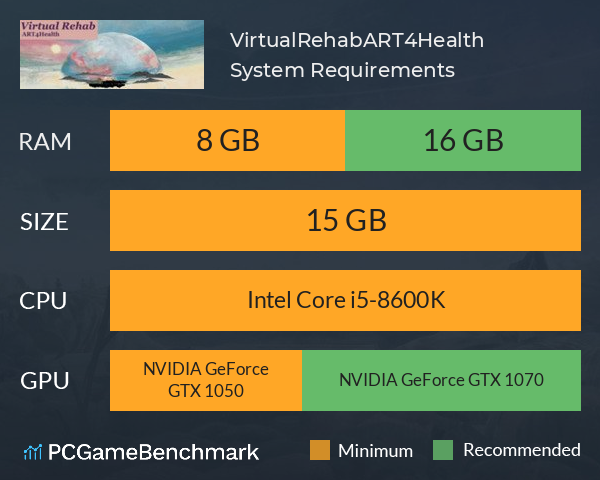 VirtualRehabART4Health System Requirements PC Graph - Can I Run VirtualRehabART4Health