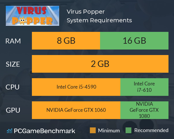 Virus Popper System Requirements PC Graph - Can I Run Virus Popper