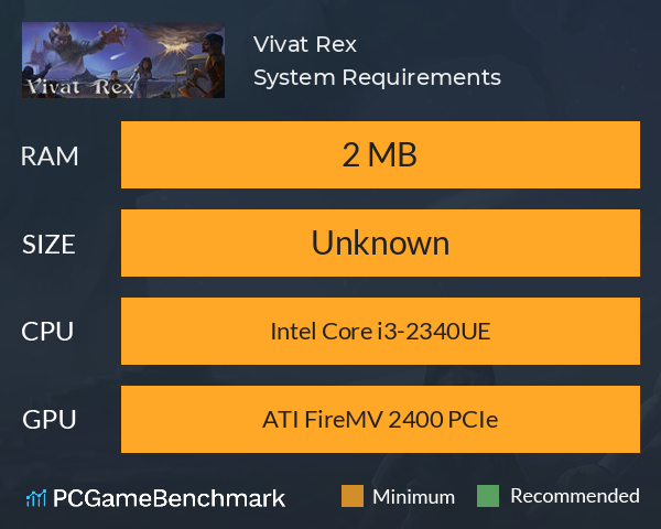 Vivat Rex System Requirements PC Graph - Can I Run Vivat Rex