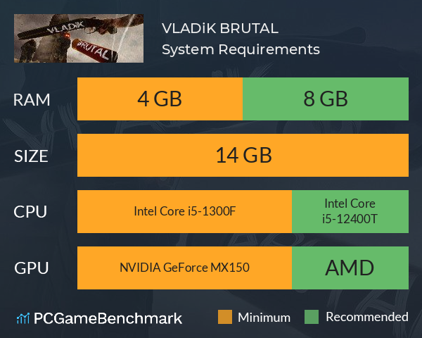 VLADiK BRUTAL System Requirements PC Graph - Can I Run VLADiK BRUTAL VLADiK BRUTAL System Requirements PC Graph - Can I Run VLADiK BRUTAL
