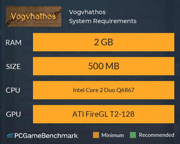 Vogvhathos System Requirements PC Graph - Can I Run Vogvhathos Vogvhathos System Requirements PC Graph - Can I Run Vogvhathos