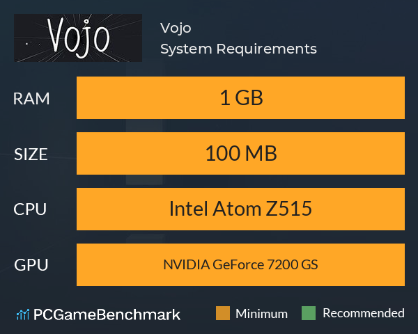 Vojo System Requirements PC Graph - Can I Run Vojo Vojo System Requirements PC Graph - Can I Run Vojo