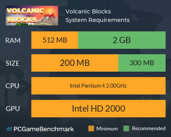 Volcanic Blocks System Requirements PC Graph - Can I Run Volcanic Blocks