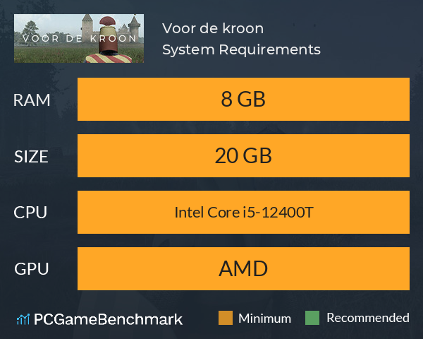 Voor de kroon System Requirements PC Graph - Can I Run Voor de kroon