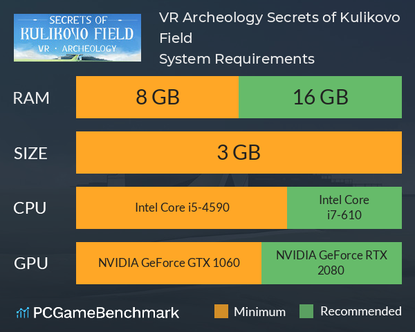 VR Archeology: Secrets of Kulikovo Field System Requirements PC Graph - Can I Run VR Archeology: Secrets of Kulikovo Field