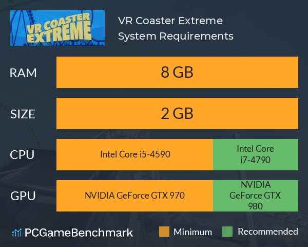VR Coaster Extreme System Requirements PC Graph - Can I Run VR Coaster Extreme VR Coaster Extreme System Requirements PC Graph - Can I Run VR Coaster Extreme