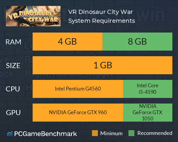 VR Dinosaur City War System Requirements PC Graph - Can I Run VR Dinosaur City War VR Dinosaur City War System Requirements PC Graph - Can I Run VR Dinosaur City War