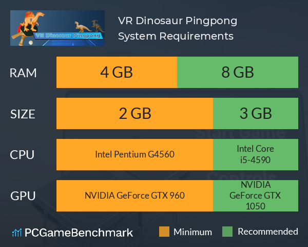 VR Dinosaur Pingpong System Requirements PC Graph - Can I Run VR Dinosaur Pingpong VR Dinosaur Pingpong System Requirements PC Graph - Can I Run VR Dinosaur Pingpong