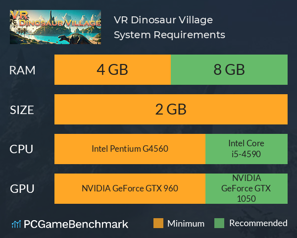 VR Dinosaur Village System Requirements PC Graph - Can I Run VR Dinosaur Village