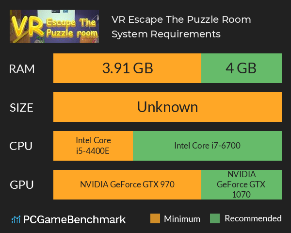 VR Escape The Puzzle Room System Requirements PC Graph - Can I Run VR Escape The Puzzle Room