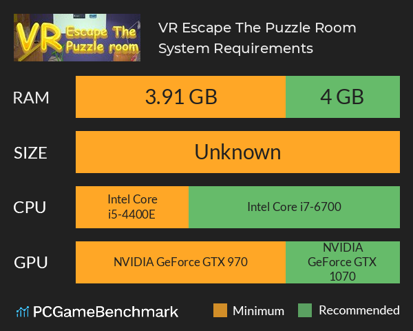 VR Escape The Puzzle Room System Requirements PC Graph - Can I Run VR Escape The Puzzle Room VR Escape The Puzzle Room System Requirements PC Graph - Can I Run VR Escape The Puzzle Room