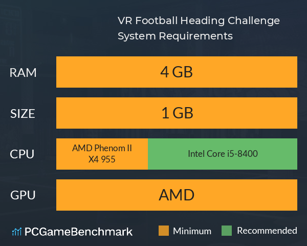 VR Football: Heading Challenge System Requirements PC Graph - Can I Run VR Football: Heading Challenge VR Football: Heading Challenge System Requirements PC Graph - Can I Run VR Football: Heading Challenge
