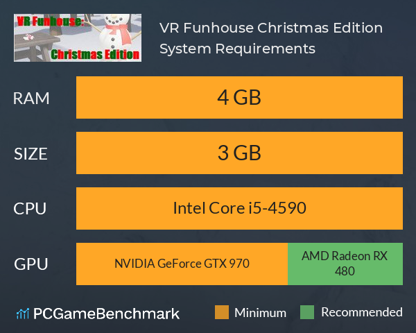 VR Funhouse: Christmas Edition System Requirements PC Graph - Can I Run VR Funhouse: Christmas Edition VR Funhouse: Christmas Edition System Requirements PC Graph - Can I Run VR Funhouse: Christmas Edition