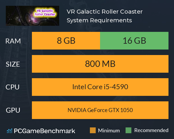 VR Galactic Roller Coaster System Requirements PC Graph - Can I Run VR Galactic Roller Coaster