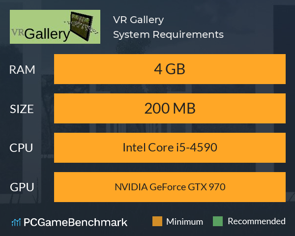 VR Gallery System Requirements PC Graph - Can I Run VR Gallery