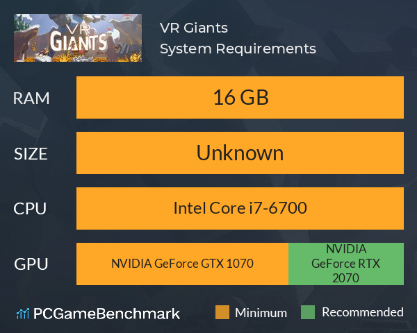 VR Giants System Requirements PC Graph - Can I Run VR Giants